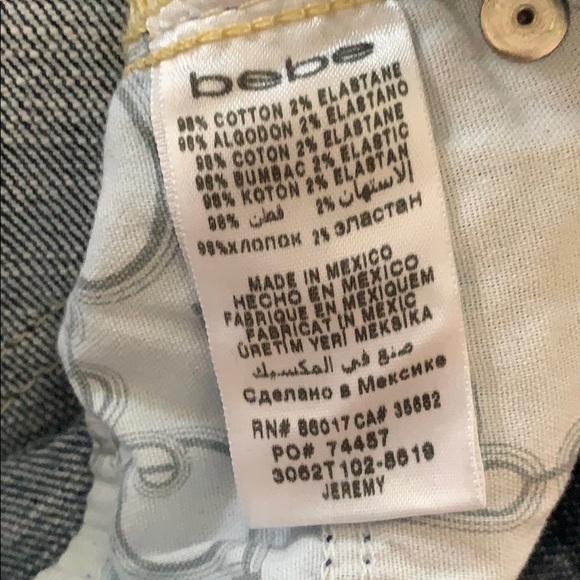NWT Bebe Premium Jeans JEREMY - Picture 3 of 4